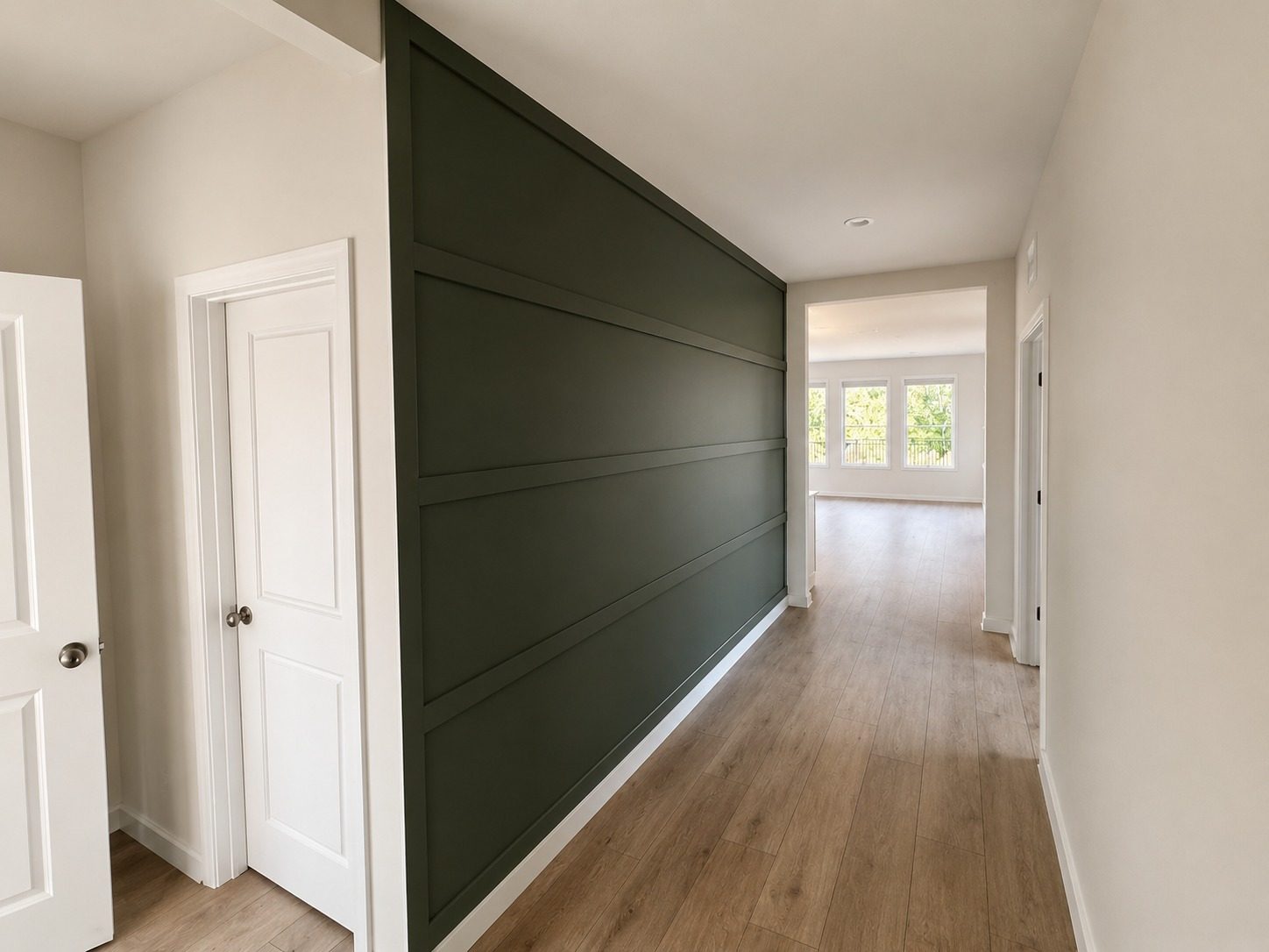 Hallway Accent Wall after